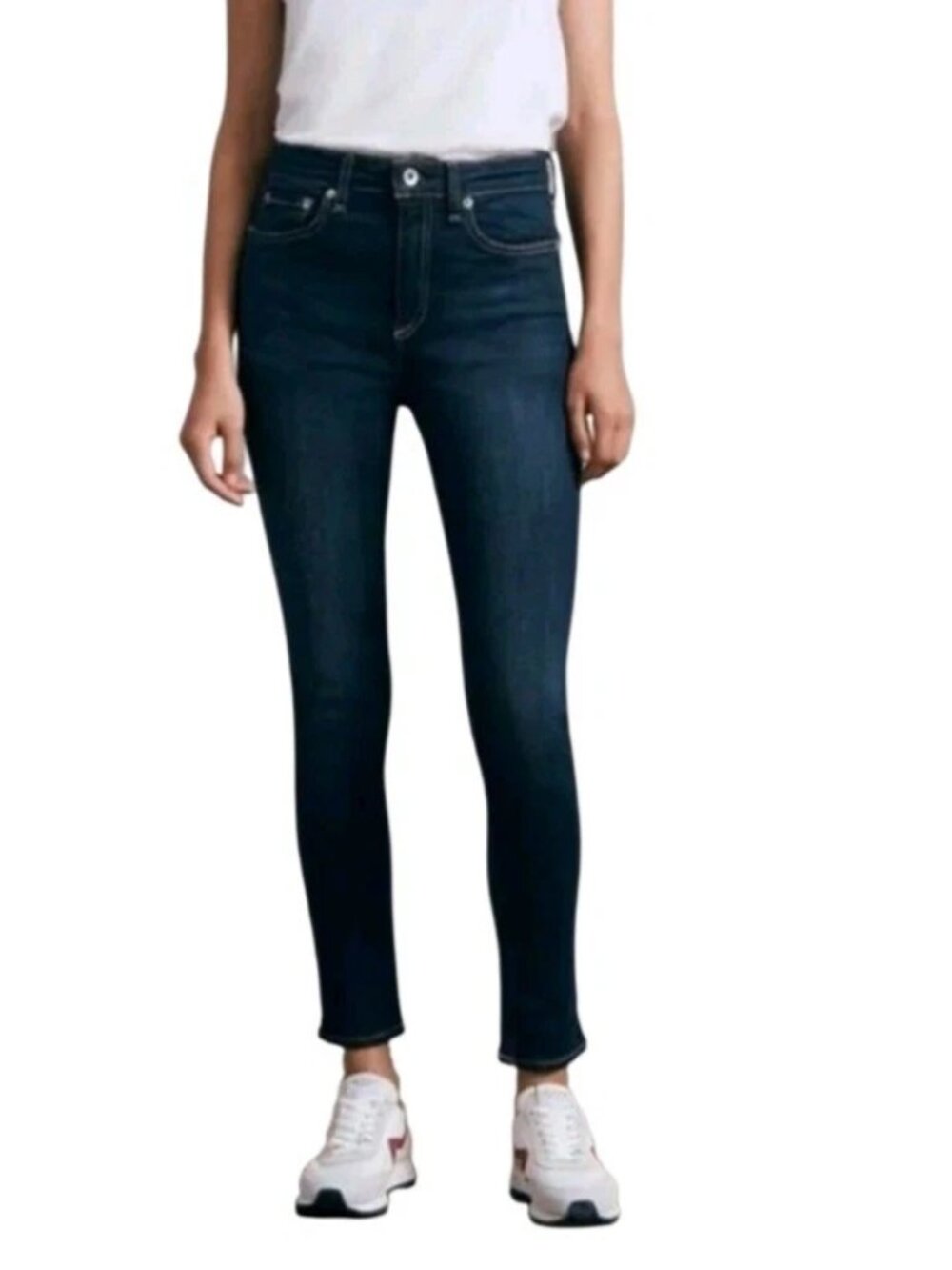Rag & Bone Women Jeans Size 24 Carmen Blue Nina High Rise Ankle Skinny Stretch
